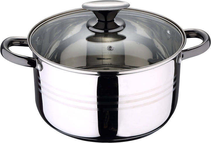 Set, 8 Teile, Edelstahl, mit Glasdeckeln, geeignet für Induktion, Kollektion Altea, Durchmesser: 16