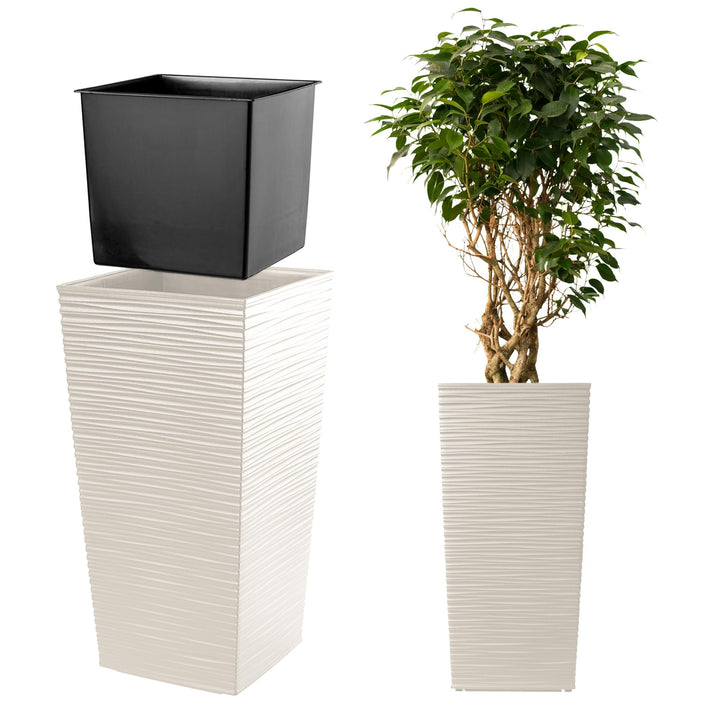 KADAX Blumentopf, Blumenkübel aus Kunststoff, Pflanzkübel für Blumen, Innen- und Aussenbereich, Gart