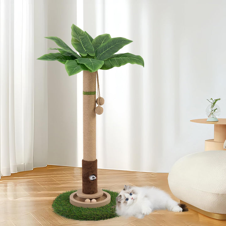 Katzenkratzbaum, 89,9 cm hoch, Katzenkratzbaum für Indoor-Katzen mit Katzenspielzeug, Mausloch und i