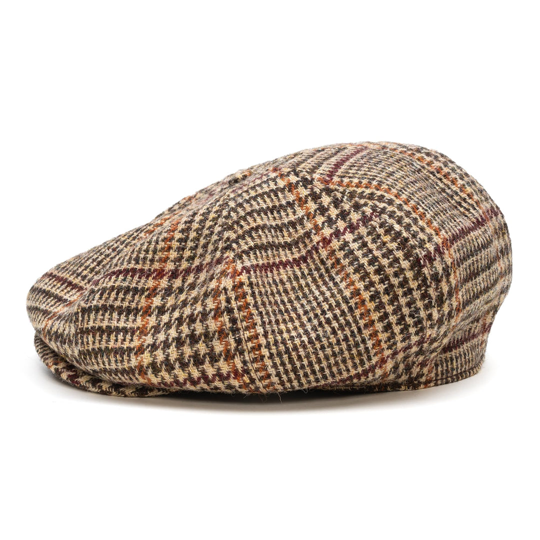 Sterkowski Peaky Paperboy Cap | Harris Tweed Newsboy Cap für Herren | Klassisch Elegante 8 Panels Mü