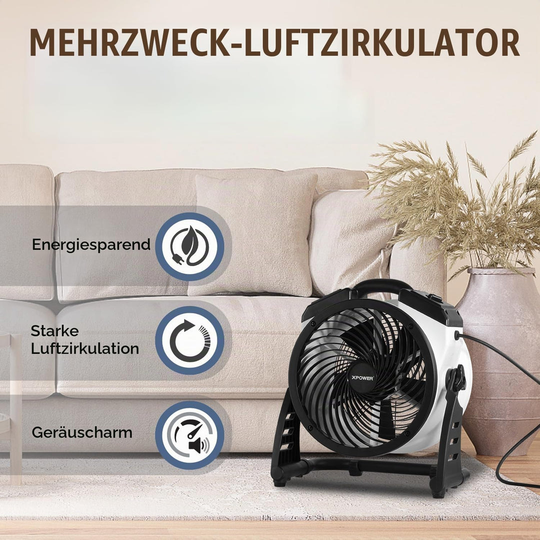 XPower Hochleistungs-Industrie-Hochgeschwindigkeits-Luftbeweger für den ganzen Raum, Luftzirkulator,