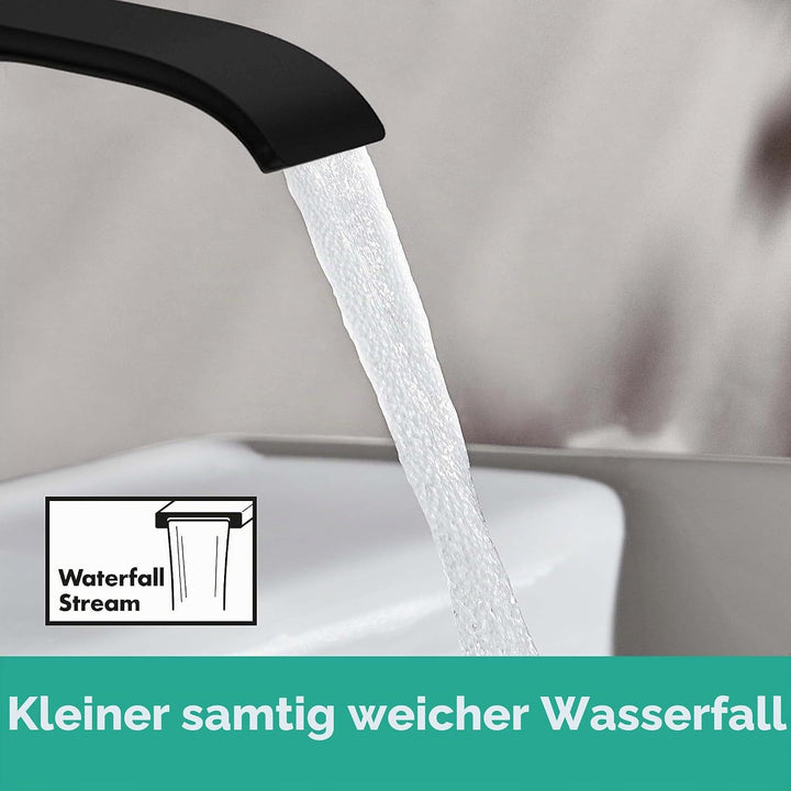 hansgrohe Waschtischarmatur Unterputz für Wandmontage Vivenis, Wasserhahn Bad mit Ablaufgarnitur unv