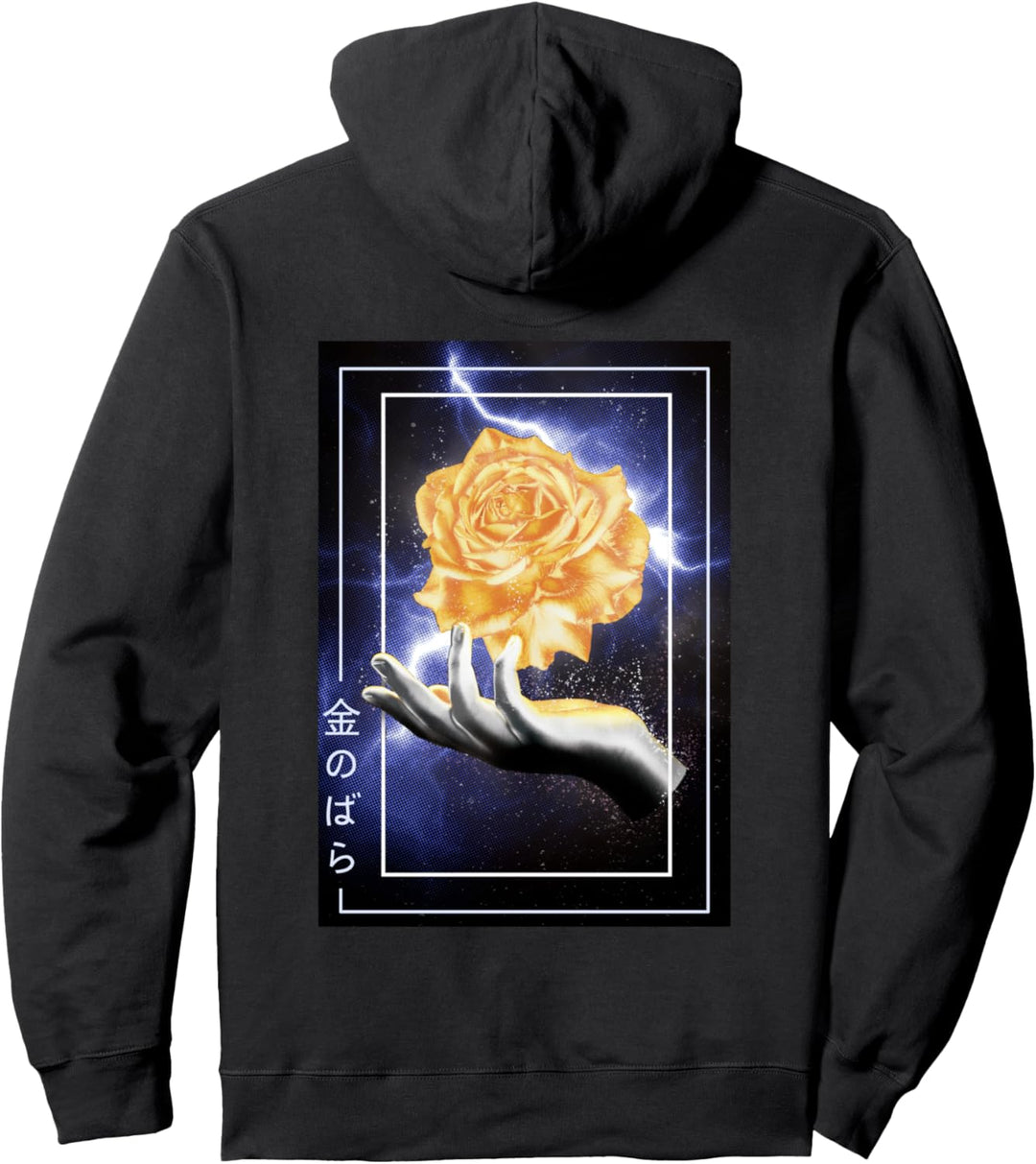 Japanese aesthetic streetwear Backprint Aesthetic Vaporwave Pullover Hoodie