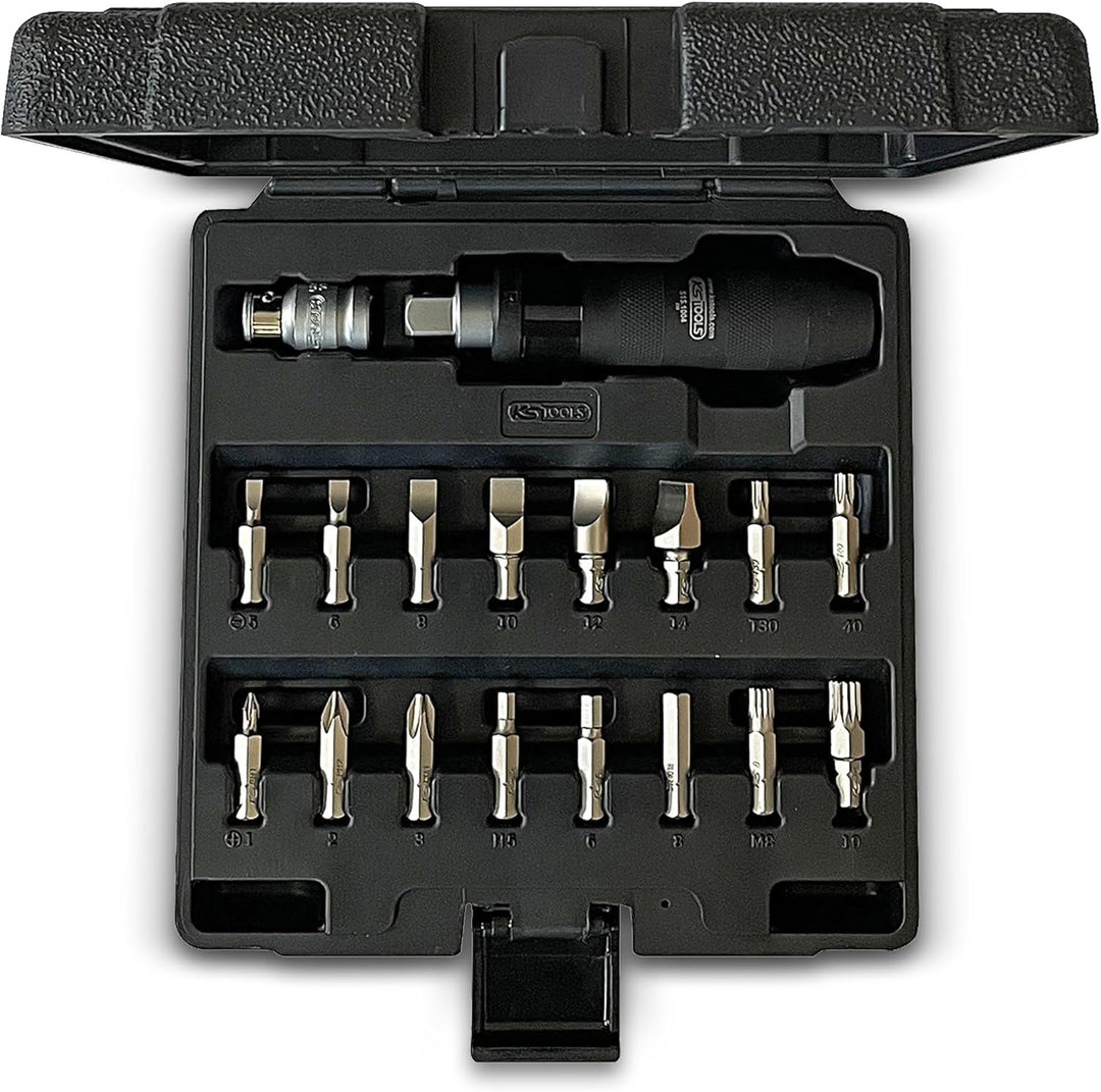 KS Tools 515.1000 1/2 Hand-Schlagschraubendreher-Satz, 18-TLG Schwarz
