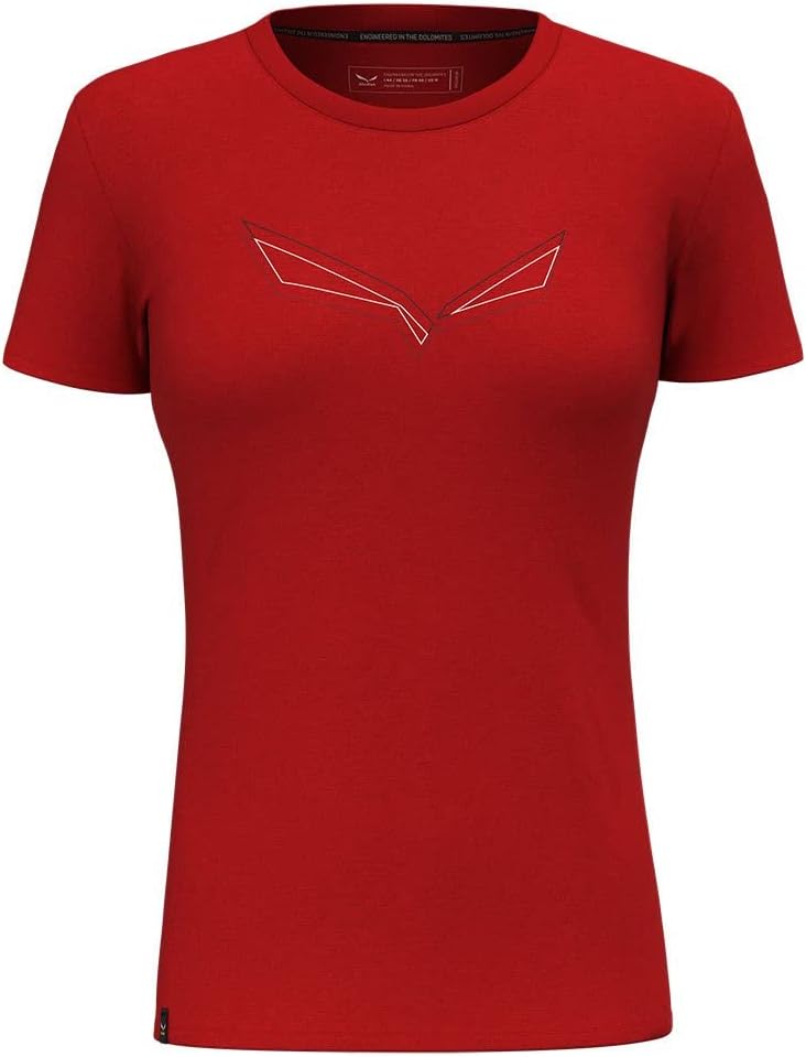Salewa Unisex Pure Eagle Frame Dry T-Shirt Women Sport T-Shirt XS Flame Melange, XS Flame Melange
