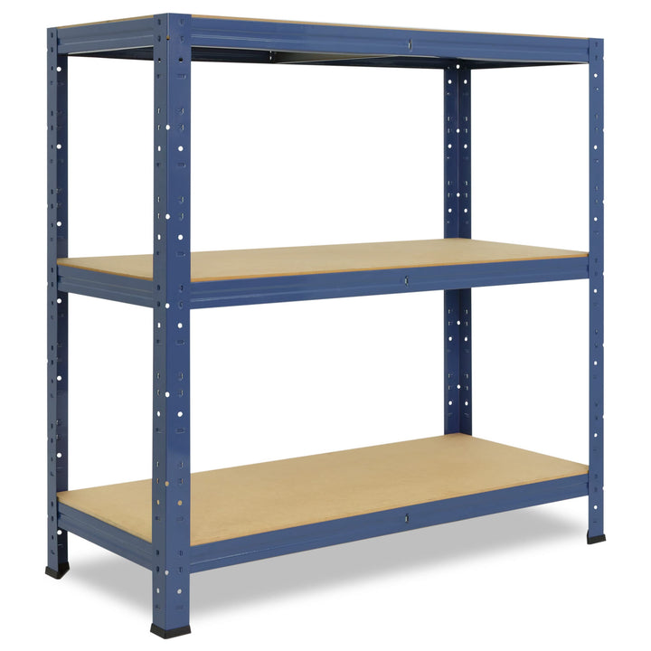 shelfplaza® 90x23x45cm Home Schwerlastregal blau/Metallregal mit 3 Böden/Kellerregal Metall, Garagen