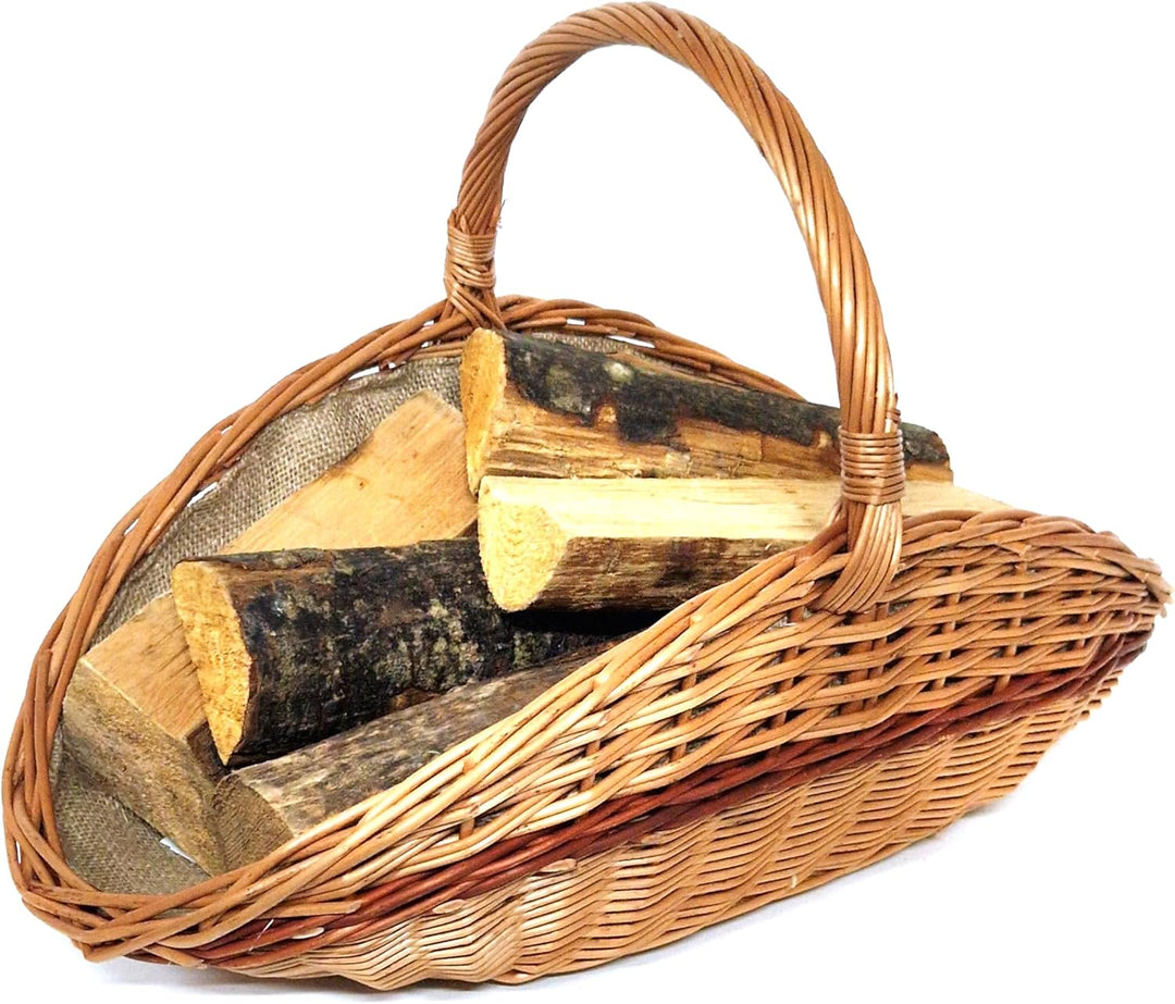 Tigana - Kaminkorb Holzkorb Kaminholzkorb aus Weide mit Jute (Art. 90202-2F)