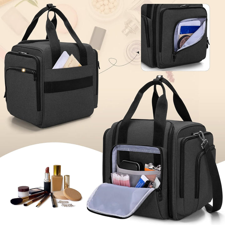 BAFASO Kulturtasche Gross, Kosmetiktasche für Make up Set, Kosmetika Organizer Tasche für Unterwegs,
