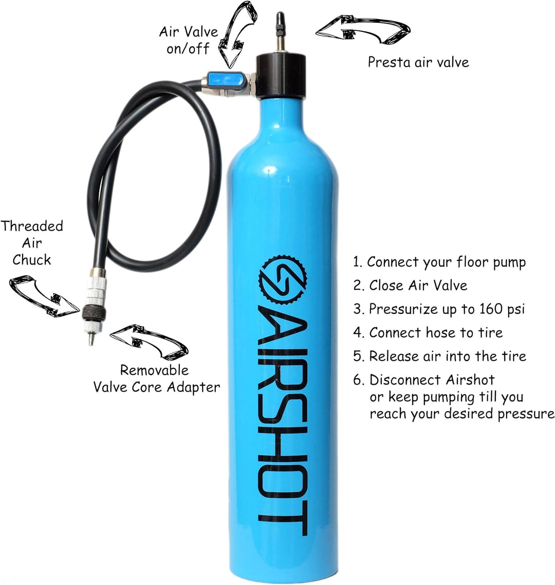 Airshot Tubeless-Pumpe blau