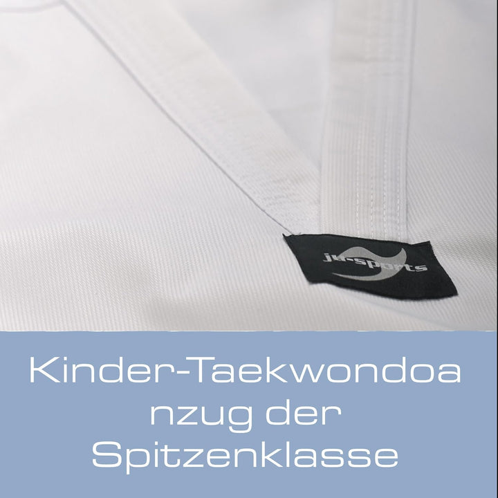 Ju-Sports Taekwondo Anzug Bonsai pro Weiss - Dobok speziell für Kinder &amp; Einsteiger inkl. weissem Gü