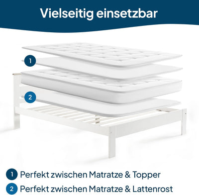 Blumtal® Lattenrost Auflage 90x200 cm - OEKO-TEX zertifizierter Lattenrost Matratzenschoner - Matrat