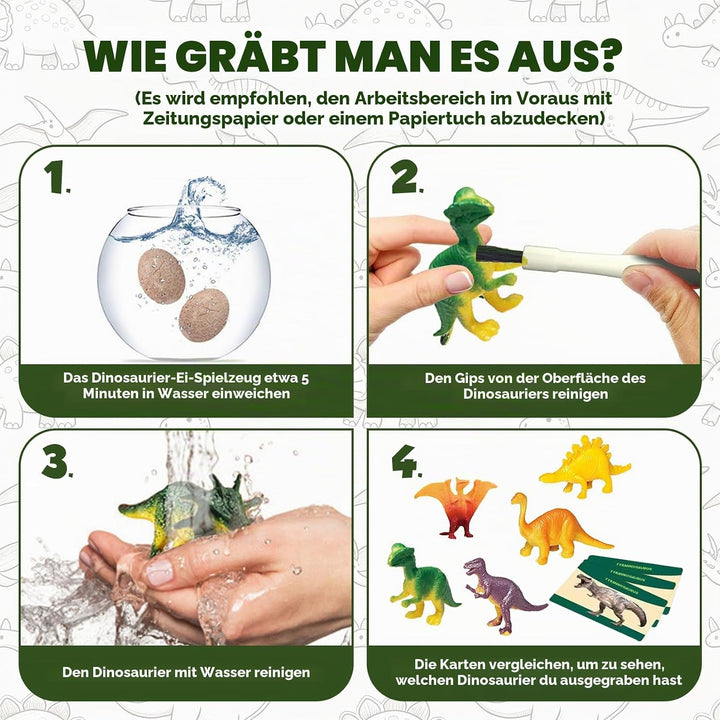 Idota 12 Stück Dino Ausgrabungsset, Dino Eier Zum Ausgraben, Dinosaurier Egg Spielzeug für Party Kla