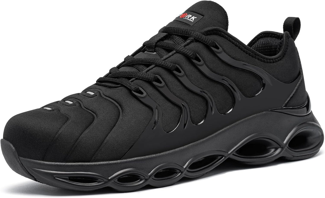 LARNMERN Arbeitsschuhe Herren Sicherheitsschuhe Mode Anti Smashing Stahlkappenschuhe Atmungsaktiv Dä