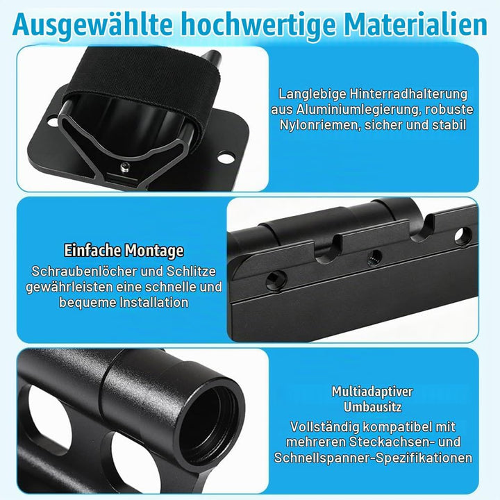 Gabelhalterung Fahrrad, Auto Fahrrad Dachträger Gabelhalterung mit Hinterradhalterung, Aluminiumlegi