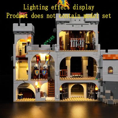 GEAMENT LED Licht-Set Kompatibel mit Lego Burg der Löwenritter (Lion Knight's Castle) - Beleuchtungs