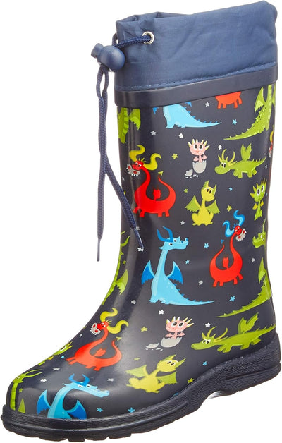 Beck Jungen Drachen Gummistiefel 21 EU Blau, 21 EU Blau