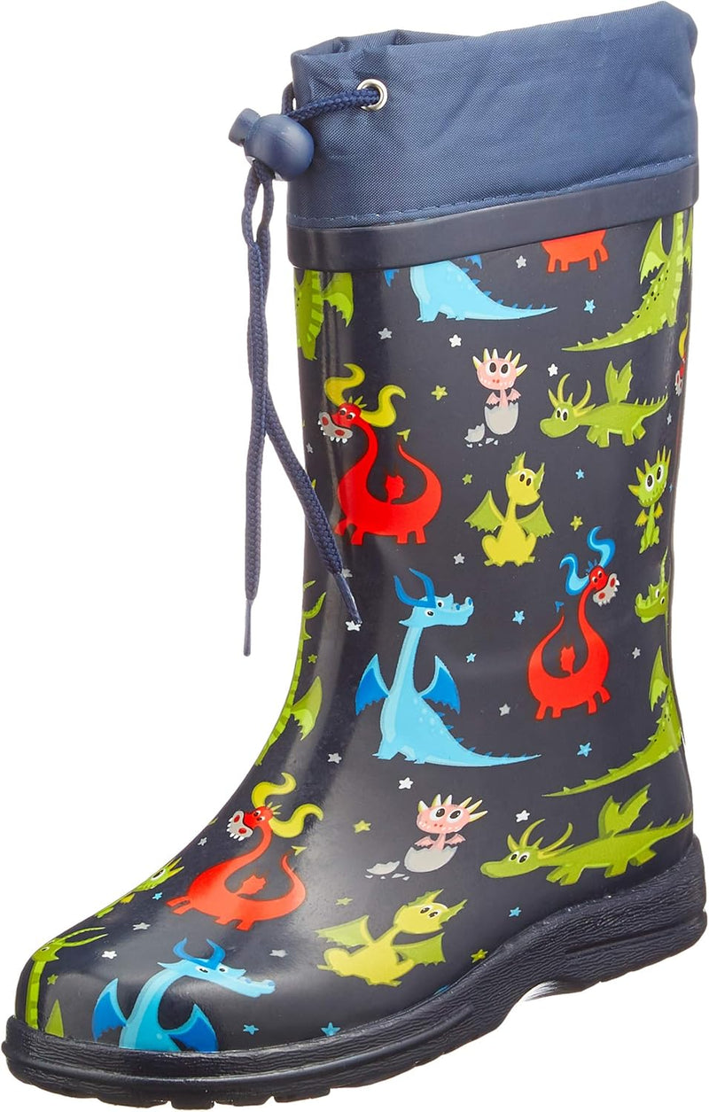 Beck Jungen Drachen Gummistiefel 21 EU Blau, 21 EU Blau