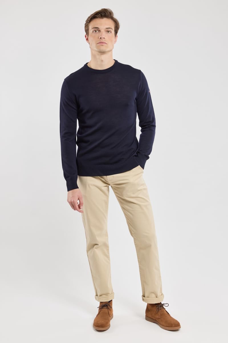 Armor-lux Men's Pullover Mit Rundhalsausschnitt Damgan Aus Merinowolle Sweater M Schiff., M Schiff.