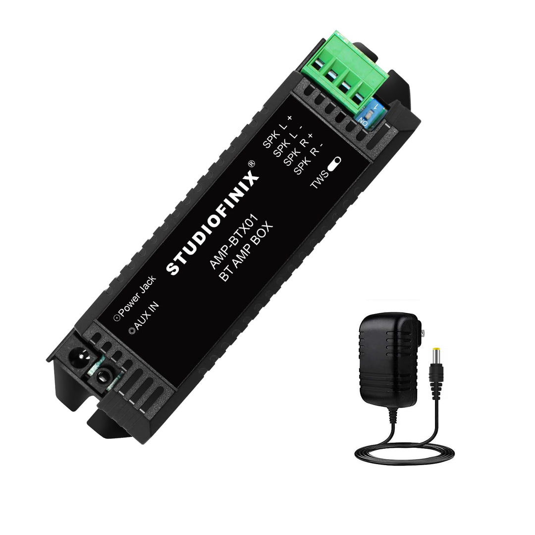 STUODIOFINIX 2-Kanal Mini Bluetooth Verstärker für passive Lautsprecher mit TWS, AUX, Ersatzteil, pa