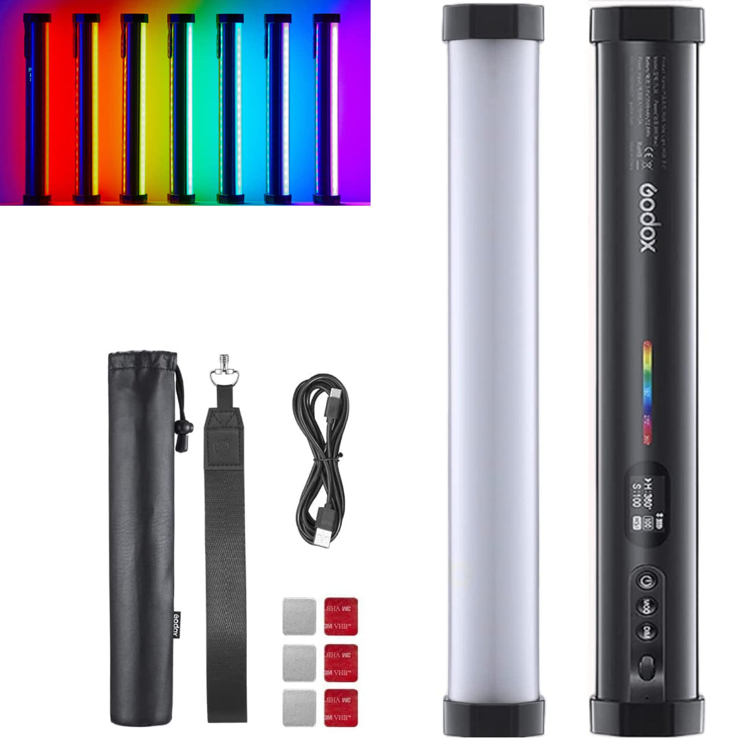 Godox TL30 RGB LED-Licht Stick, CRI 97 und TLCI 99, Tube Light mit RGB/CCT/HSI/FX-Modus, 2700k-6500K