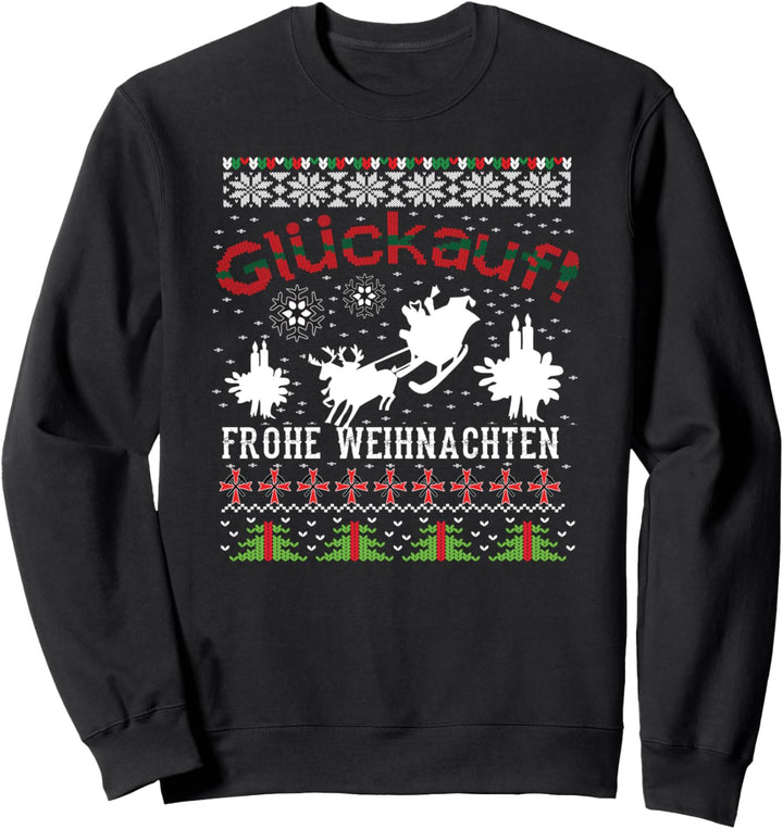 Bergbau: Glückauf, frohe Weihnachten mit Tannenbäumen Sweatshirt