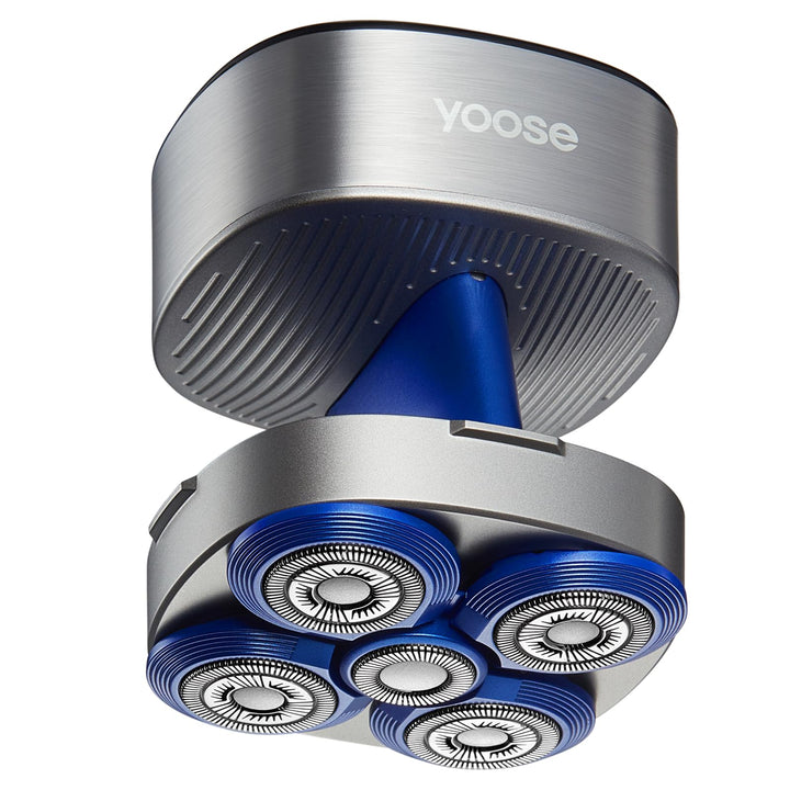 yoose Glatzen- Rasierer Herren elektrisch, IPX7 Glatzenrasierer (magnetisch 5 Scherköpfe, 90 Mins La