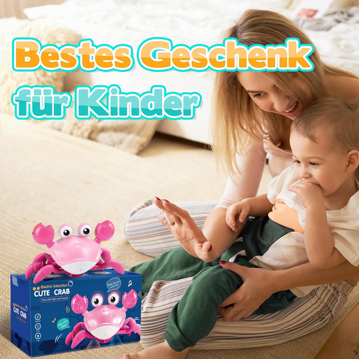 Krabbelspielzeug Baby Geschenk Mädchen 1 2 3 4 Jahre, Spielzeug ab 1-4 Jahre Mädchen Krabbe Baby Spi
