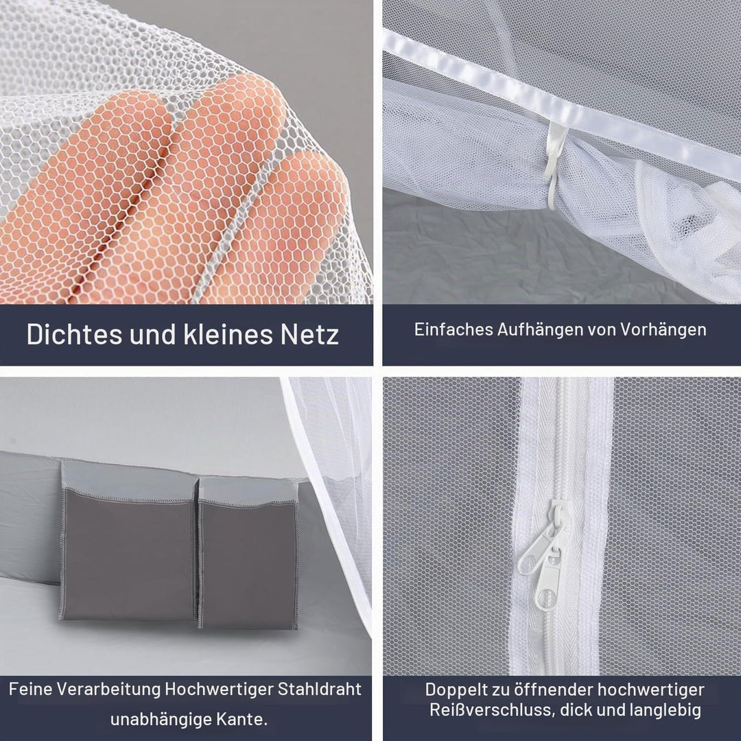 Moskitonetz Bett,180X200cm Moskitonetz Bett Pop Up,Zusammenklappbares Mosquito Net Bed,Faltbares Ant