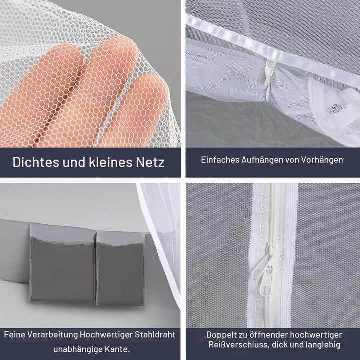 Moskitonetz Bett,180X200cm Moskitonetz Bett Pop Up,Zusammenklappbares Mosquito Net Bed,Faltbares Ant