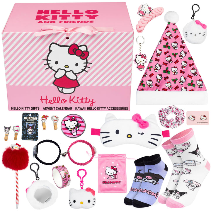 Get Trend Hello Kitty Sanrio Adventskalender 2025 Kinder Weihnachtskalender mit 24 Türchen & Vielen