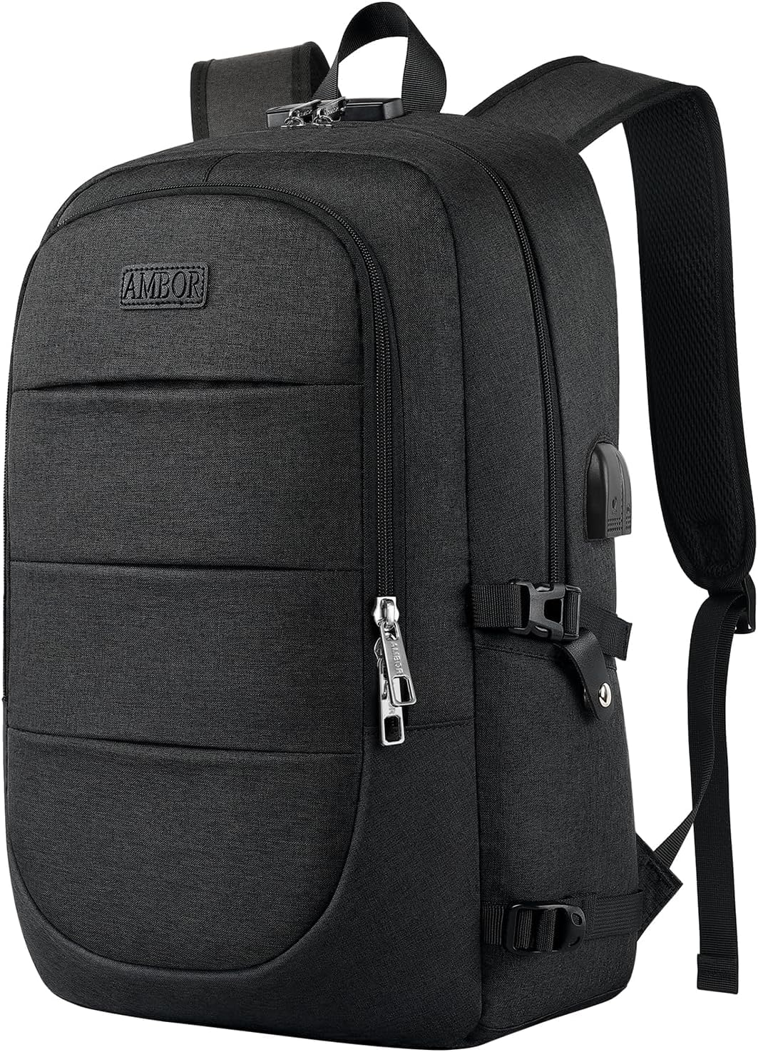AMBOR Laptop Rucksack Herren mit Passwort Lock Rucksack Damen Anti-Diebstahl Rucksack für 18,4 Zoll