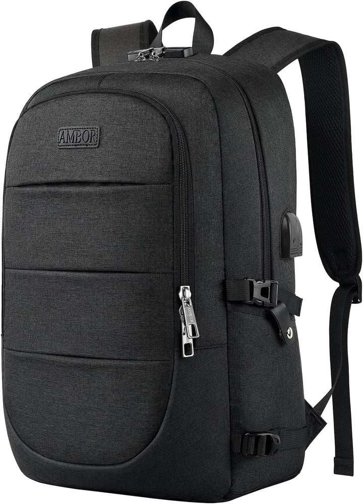 AMBOR Laptop Rucksack Herren mit Passwort Lock Rucksack Damen Anti-Diebstahl Rucksack für 18,4 Zoll