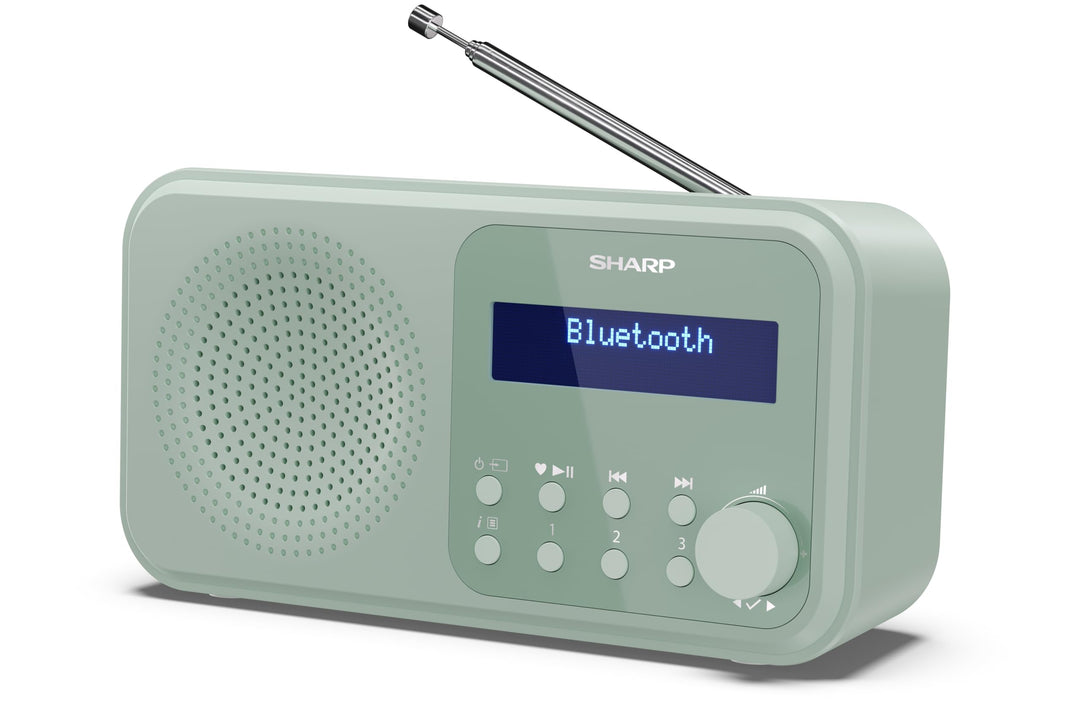 SHARP DR-P420 Portables Digitalradio (DAB/DAB+/FM mit RDS, USB, Bluetooth 5.3, 3,5mm Klinke Wecker-F