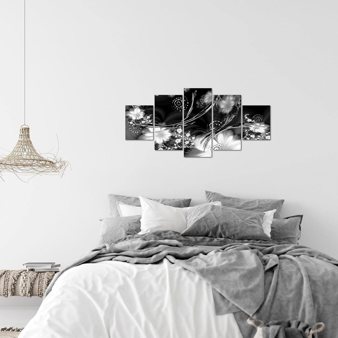 Runa Art Wandbilder Abstrakt 5 Teilig Bild auf Vlies Leinwand Deko Wohnzimmer Schlafzimmer Ornamente