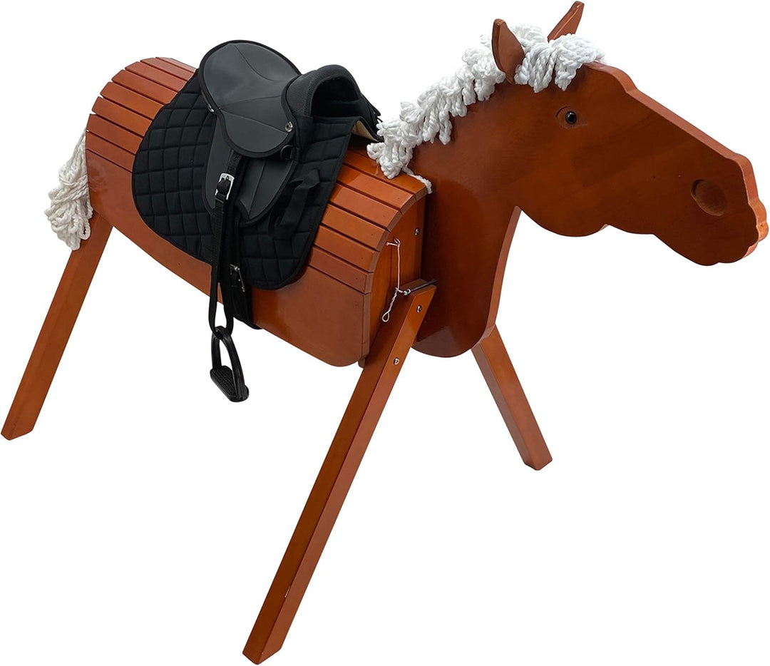 Sweety Toys 14033 Outdoor Gartenpferd Holzpferd OTTO Grösse XL mit Sattel