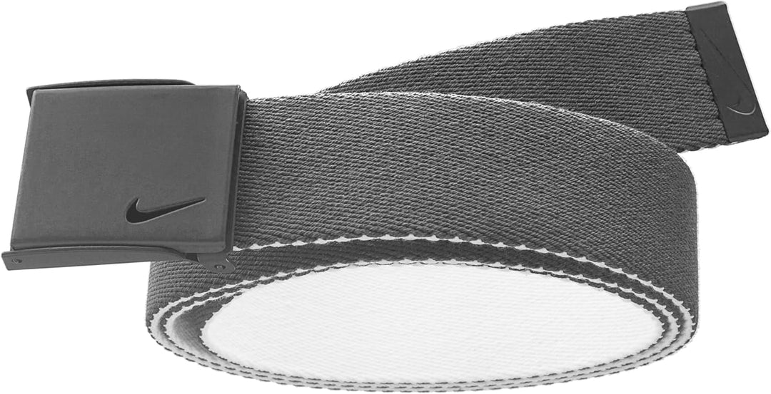 Nike Herren New Tech Essentials wendbarer Webgürtel Kohle/Weiss Einheitsgrösse, Kohle/Weiss Einheits