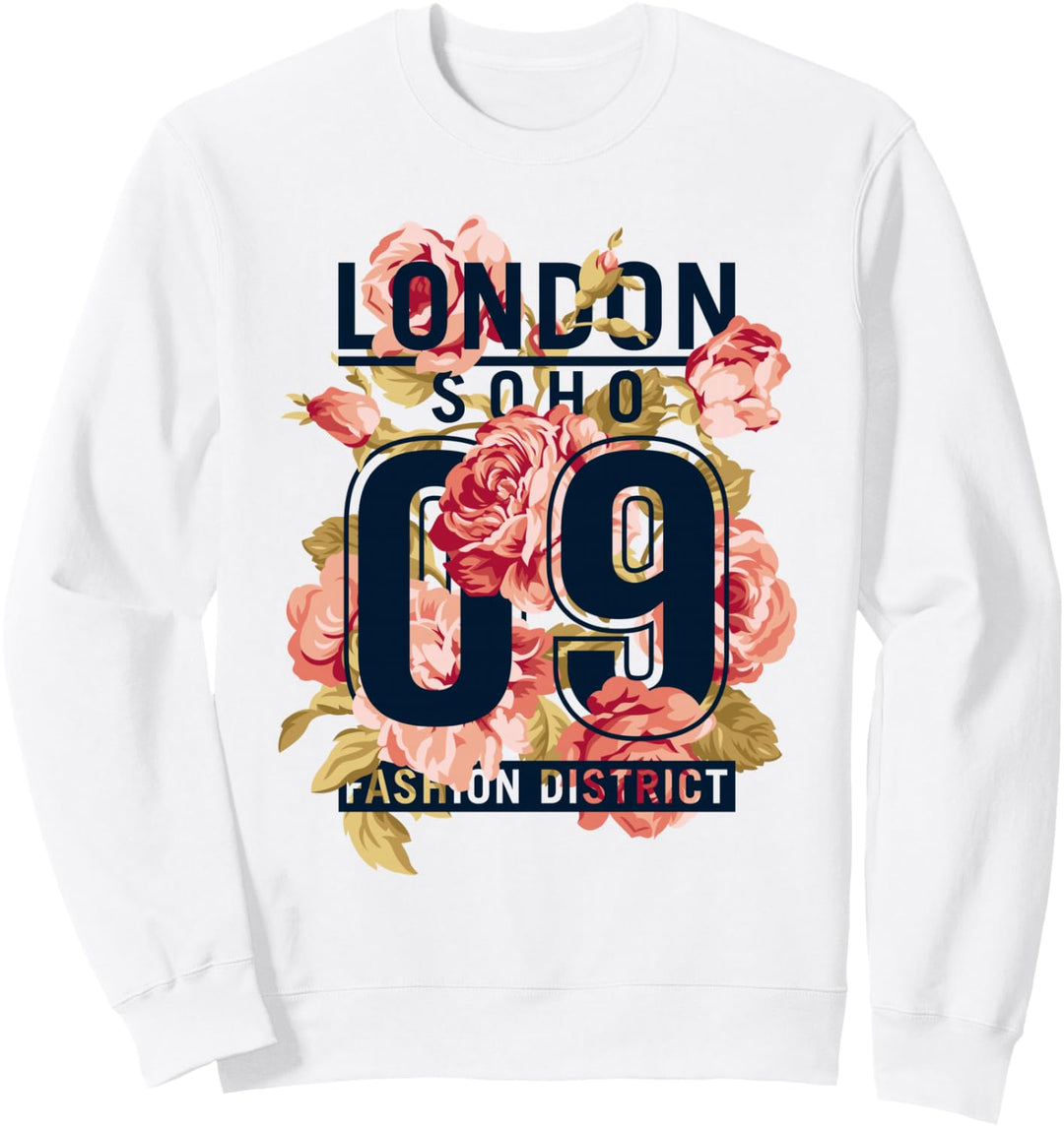 Cool Floral London Soho Graphic Tee Shirts, I Love London Sweatshirt