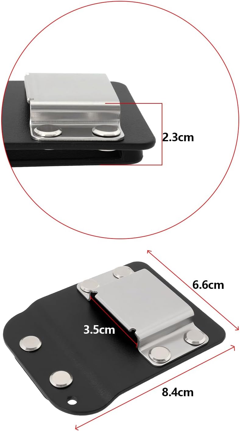Briny River 1 x Bohrer-Holster, Bandmasshalter, Bohrer-Gürtelhalter, Edelstahl-Bandmass-Clip für Akk