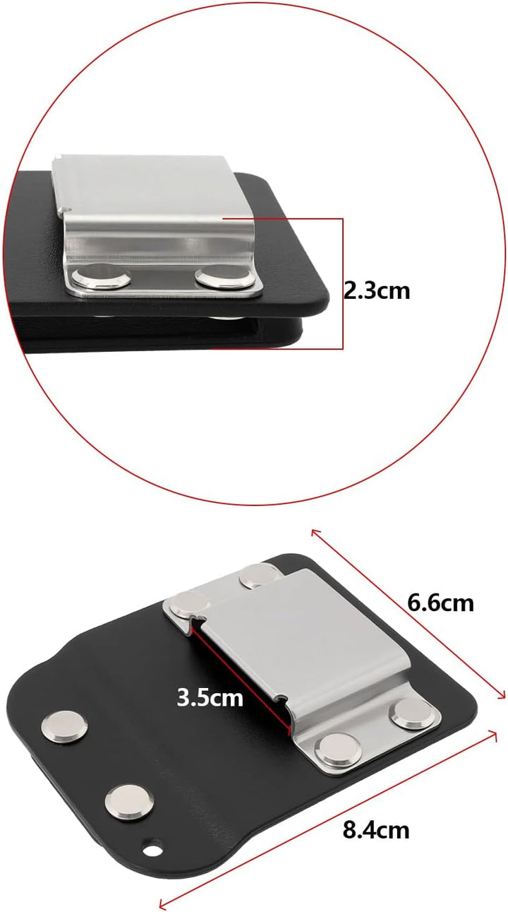 Briny River 1 x Bohrer-Holster, Bandmasshalter, Bohrer-Gürtelhalter, Edelstahl-Bandmass-Clip für Akk