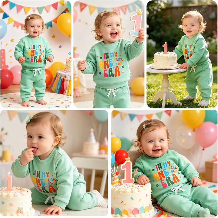 Baby Mädchen 1. Geburtstag Kleidung Babykleidung Outfit Set 1 Jahr Mädchen Geschenke zum 1 Geburtsta