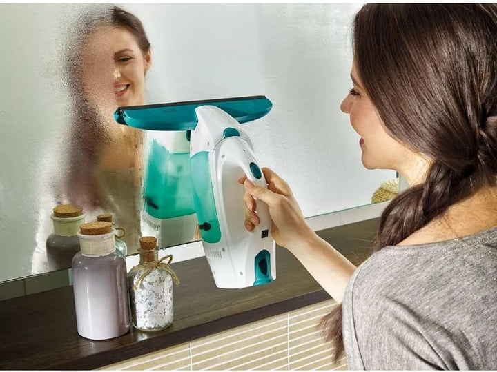 Leifheit Fenstersauger Set Dry and Clean mit Einwascher für 360° streifenfreie Reinigung, Fensterre