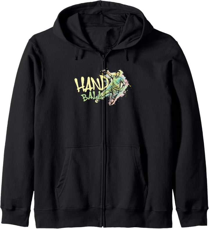 Handballerspieler abstrakter Handballerball Sports Team Coach Kapuzenjacke