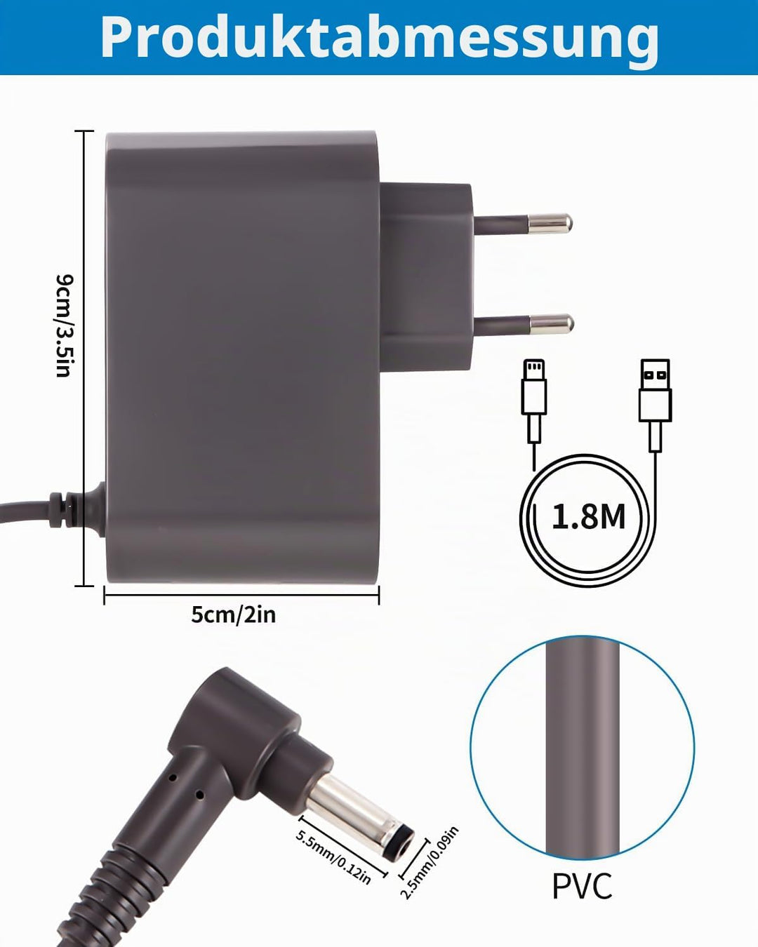 30.45V Ladekabel Ladegerät für Dyson V10 V11 V12 V15 SV14 SV15 SV16 SV20 SV22 Vacuum Cleaner Staubsa