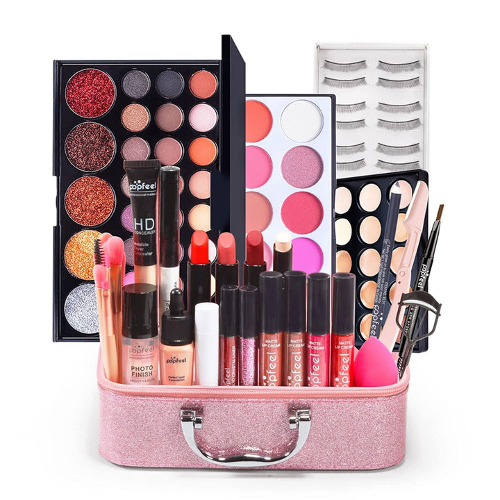 CHSEEO Make up Set Schminkset Cosmetics Schminkkoffer Kosmetik Geschenk Set Lipgloss Lidschatten Con