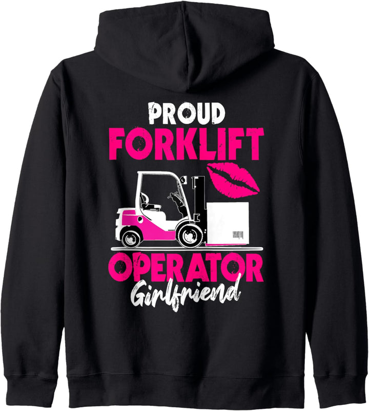 Forklift Operator Girlfriend Design On Back Of Clothing Kapuzenjacke