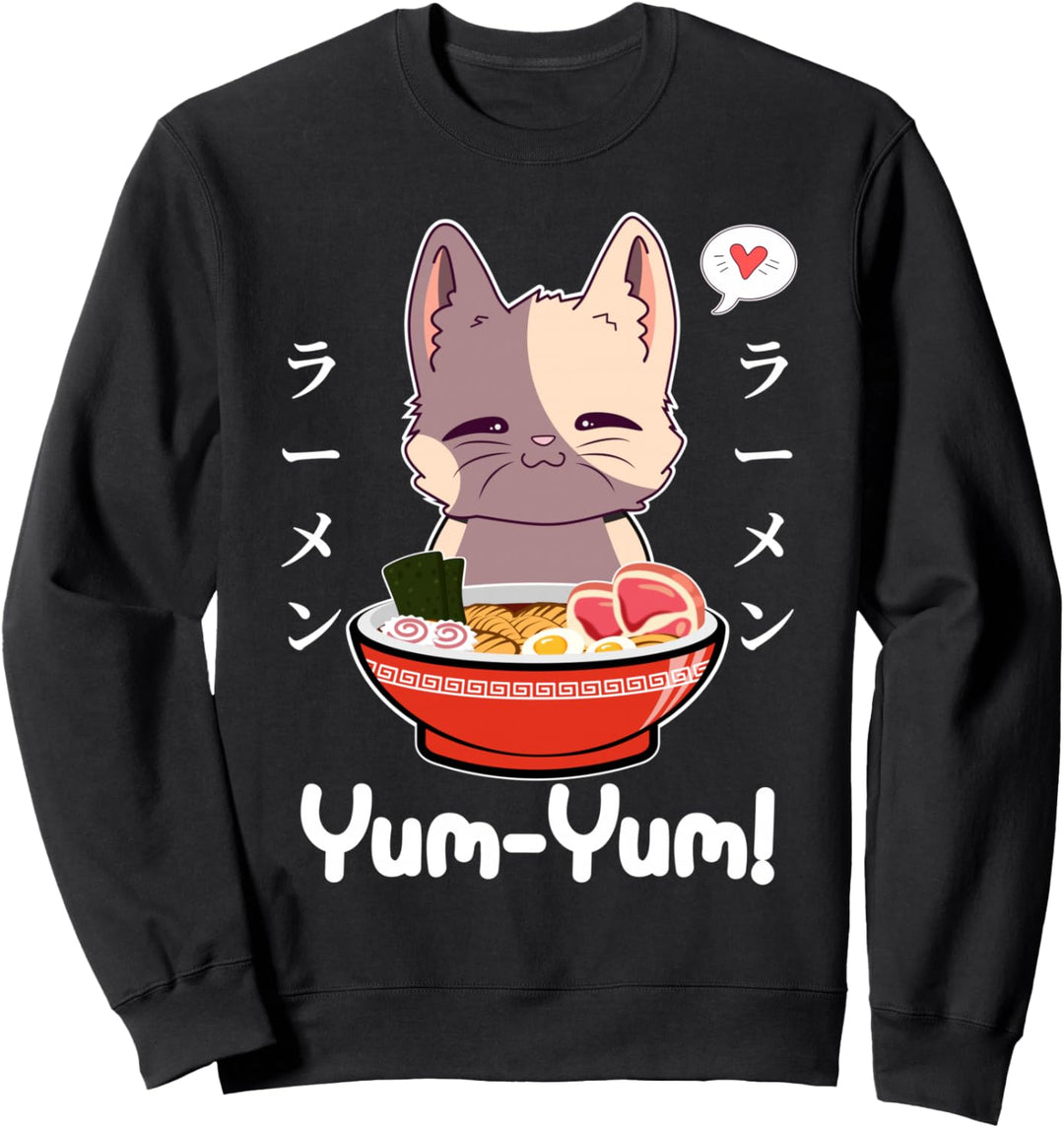 Kawaii Neko Ramen Lover Japanese Noodle Anime Sweatshirt