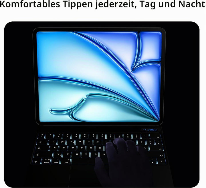 Tastatur Hülle für iPad Air 11 Zoll M2 2024, iPad Air 5./4. Gen und iPad Pro 11 Zoll 4./3./2./1. Gen