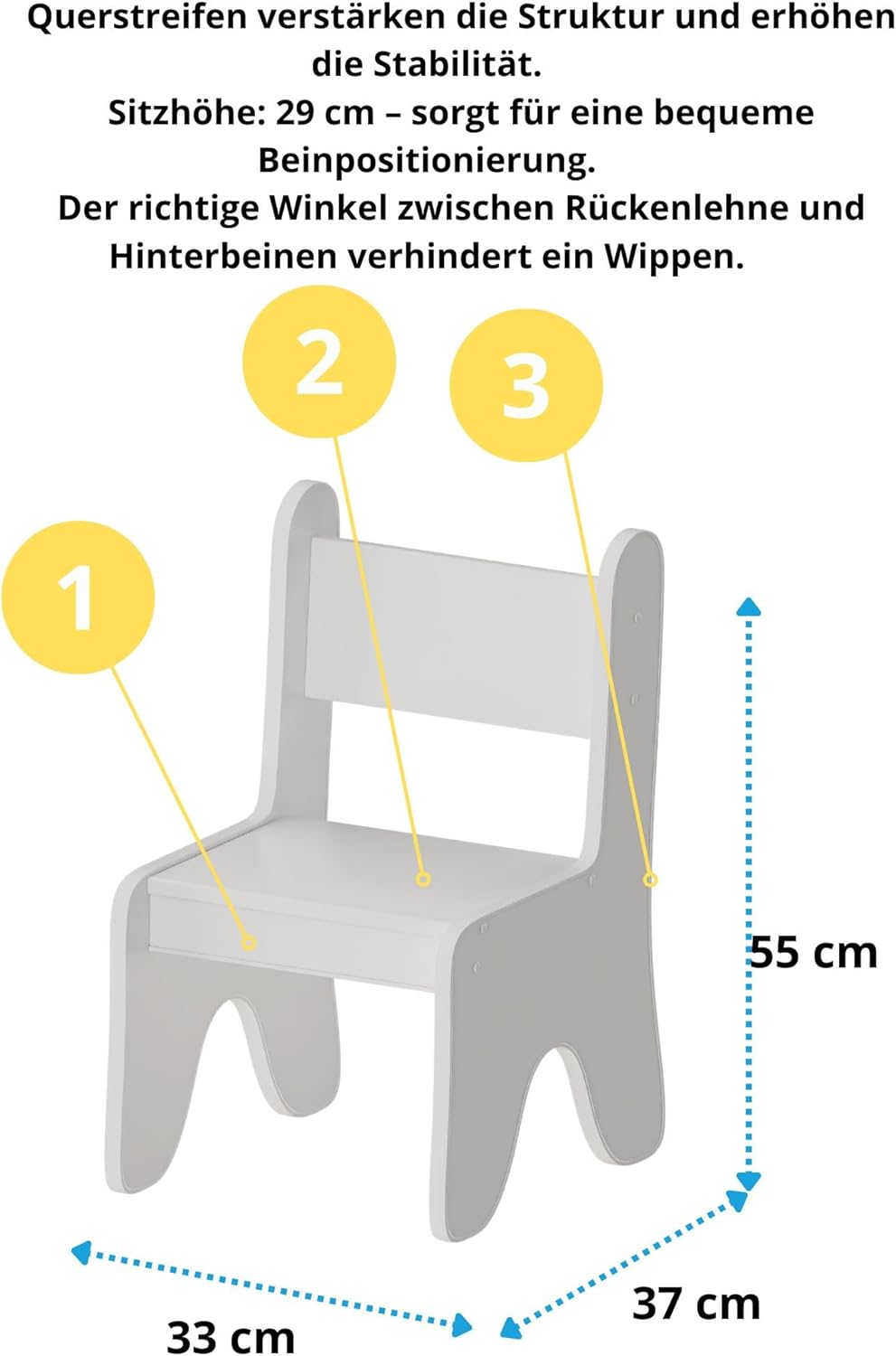 Happy Babies - Kinderschreibtisch-Stuhl-Set, ergonomischer Spieltisch mit geräumiger Schublade - Kin
