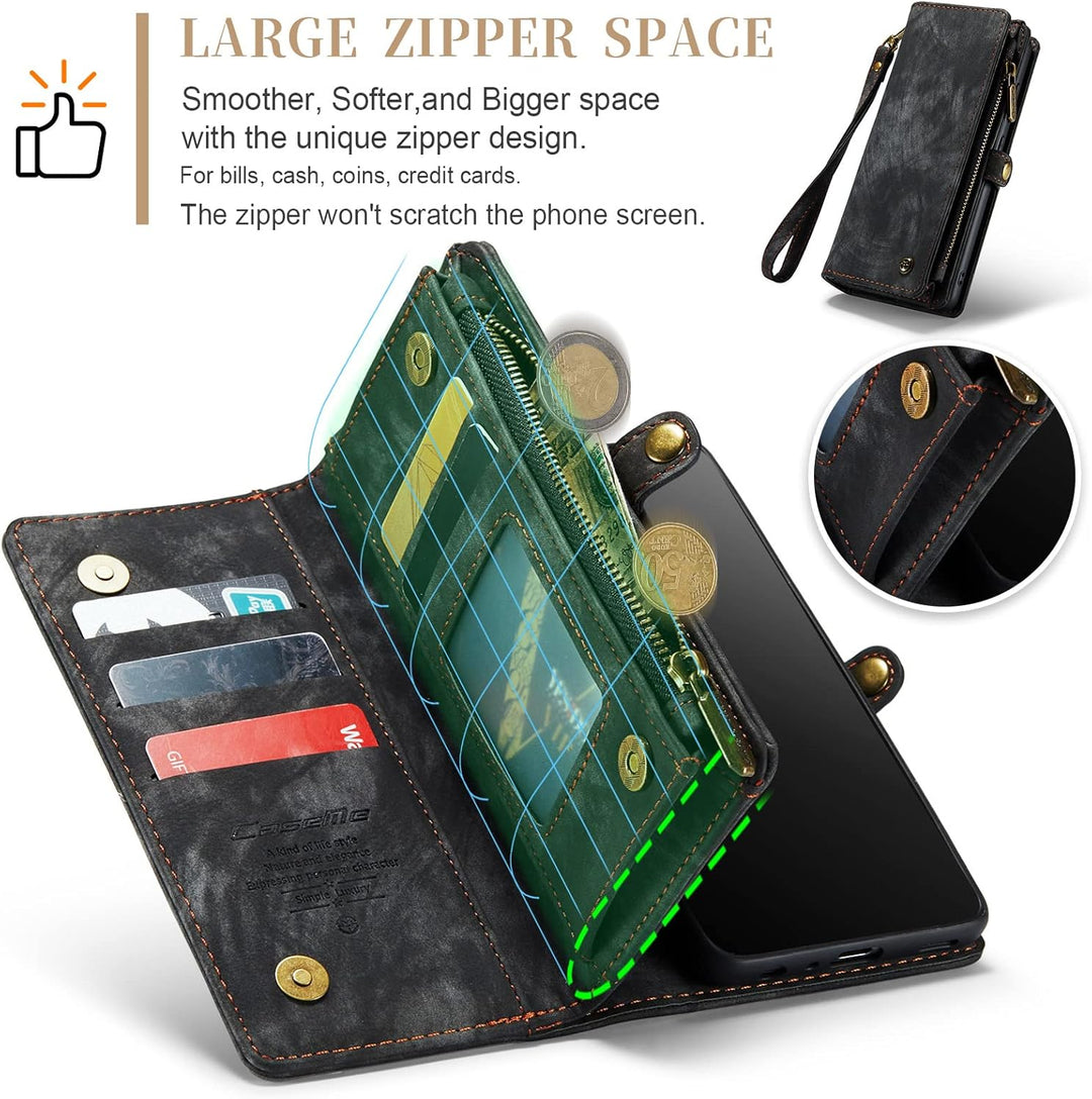 UFinetech Abnehmbar Samsung Galaxy S20 FE Hülle Tasche Handy Leder TPU Kartenfach Flip Magnetisch Re