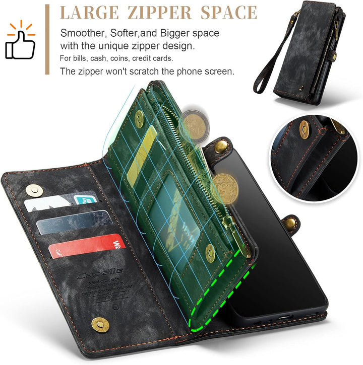 UFinetech Abnehmbar Samsung Galaxy S20 FE Hülle Tasche Handy Leder TPU Kartenfach Flip Magnetisch Re